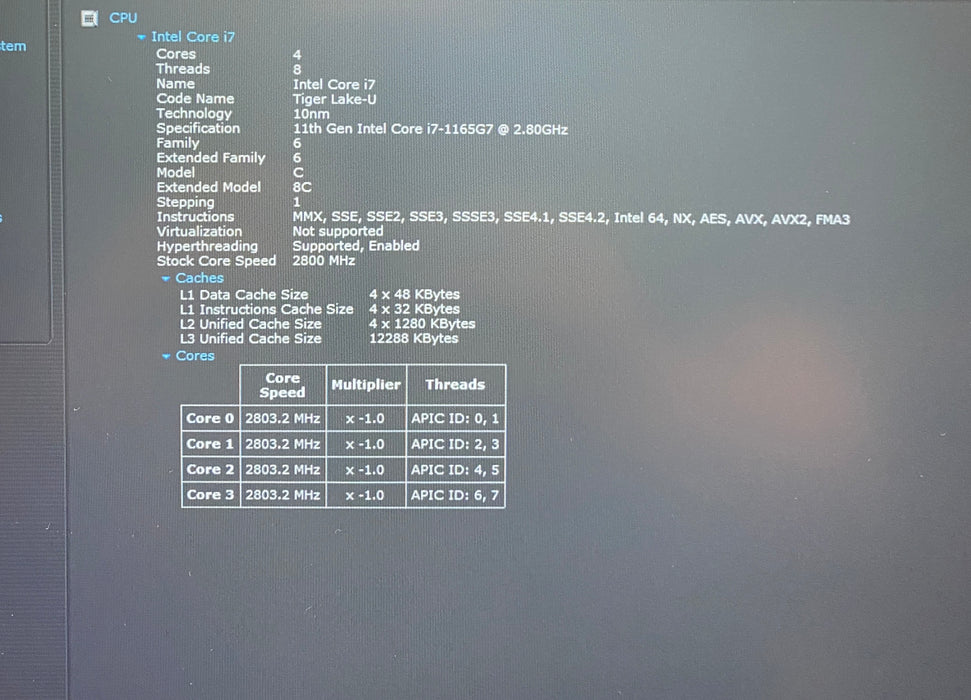 Lenovo ThinkPad P 15s Core i7-1165G7 Intel Iris XE GPU 16GB RAM 256GB SSD