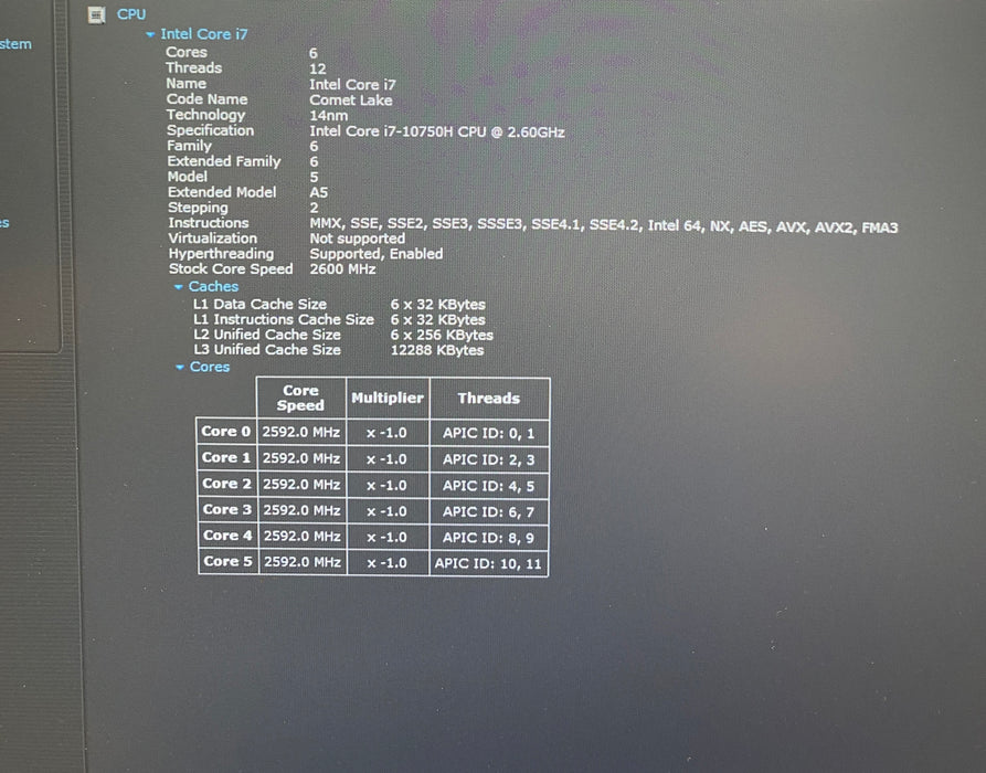 Lenovo ThinkPad P15 Gen 1 i7-10750 QUADRO T1000 4GB GPU 32GB RAM 256GB SSD