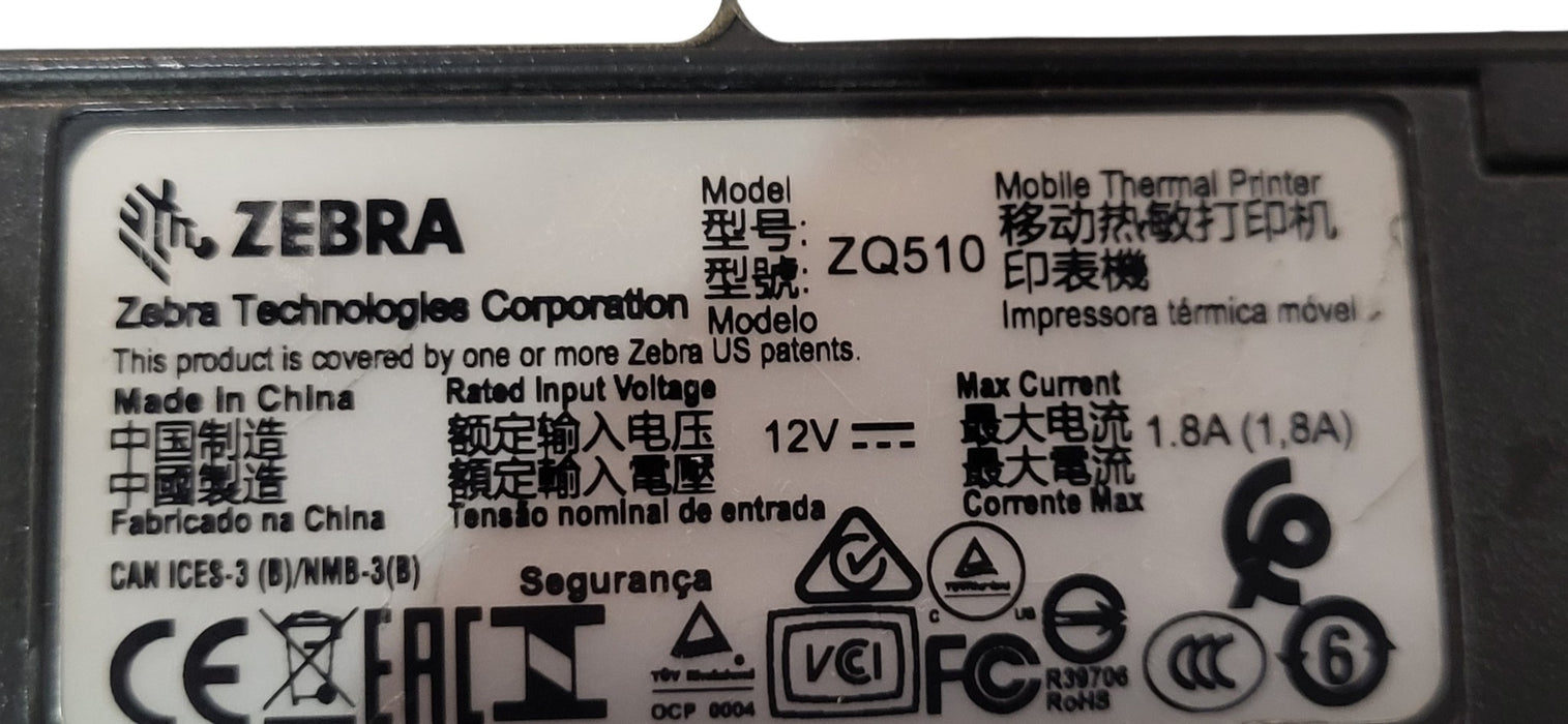 Lot of 20x Zebra ZQ510 Mobile Thermal Label Printer ZQ51-AUN0100-00 | No Battery