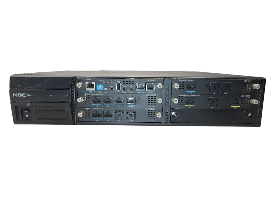 NEC Univerge SV9100/SV9300 CHS2UG-US Chassis /w CP10, 16DLCA, 8DLCA, 4LCF, 4COTB