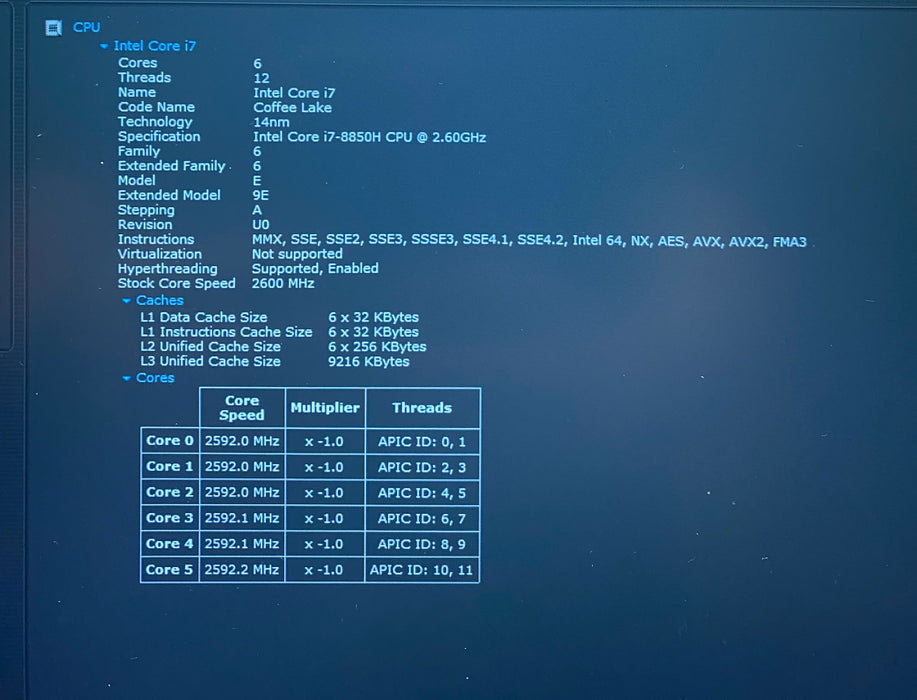 Lenovo ThinkPad P52 i7-8850H QUADRO P2000 4GB GPU 16B RAM 256GB SSD
