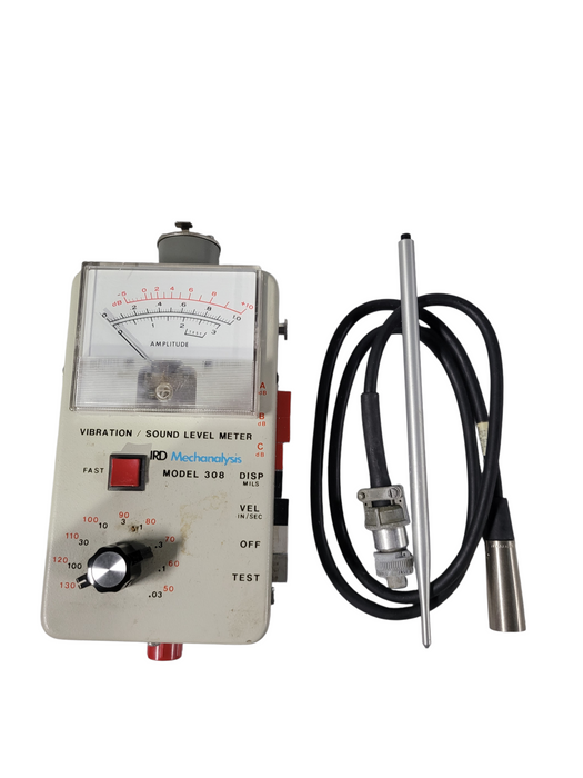 IRD Mechanalysis Model 308 Vibration Meter Model 544 Transducer - Complete Kit