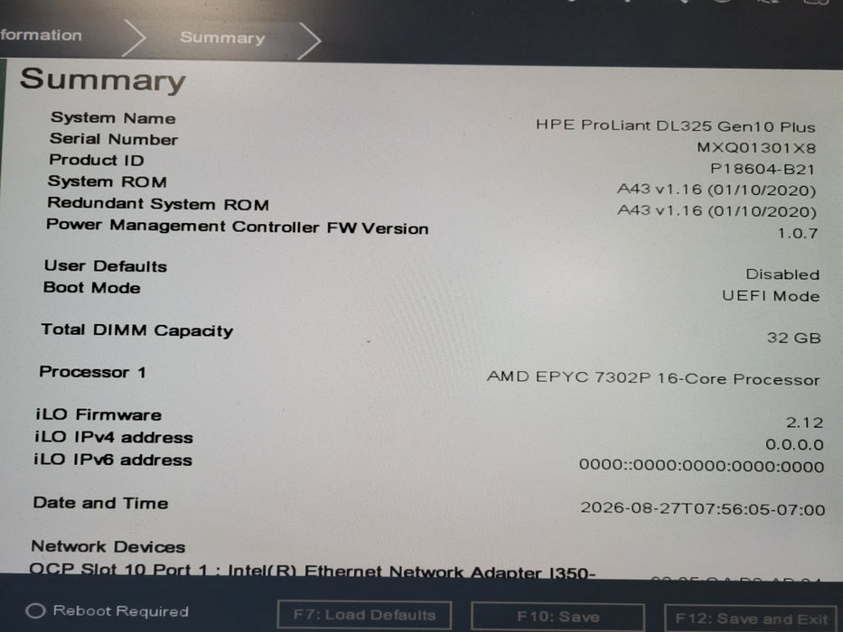 HPE ProLiant DL325 Gen10, AMD EPYC 7302P 16Core, 32GB DDR4 P408i-a SR, 10x 2.5"