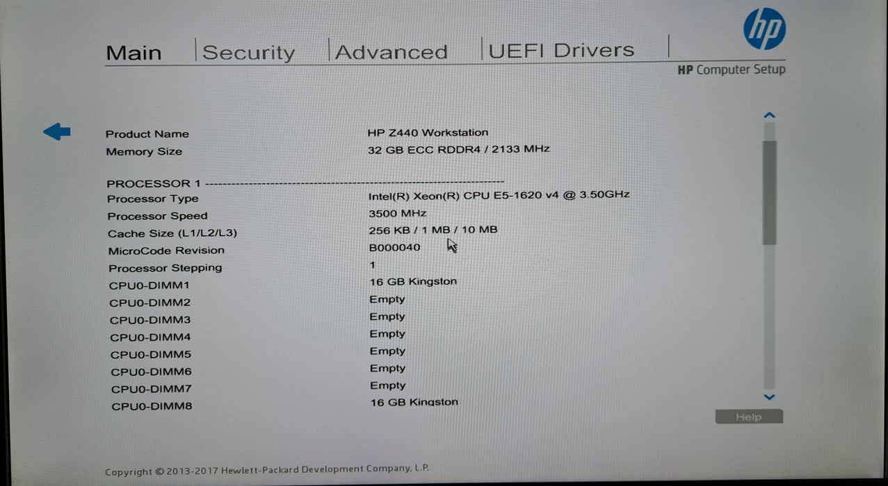 HP Z440 Workstation | Xeon E5-1620 v4 @3.5GHz, 32GB DDR4, GT 710, No HDD