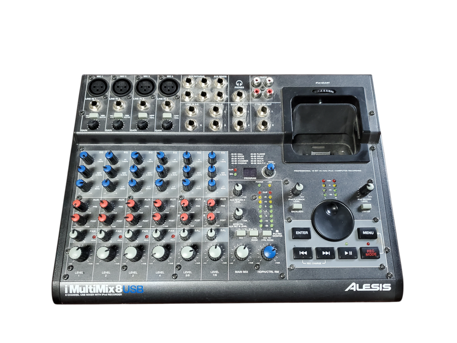 Alesis iMultiMix8USB 8-Channel USB Mixer w/ iPod Recorder *READ*