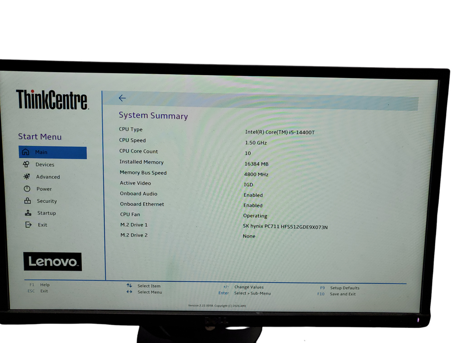 Lenovo ThinkCentre M70Q Gen 5, i5-14400T, 16GB DDR5, 512GB NVMe, No OS