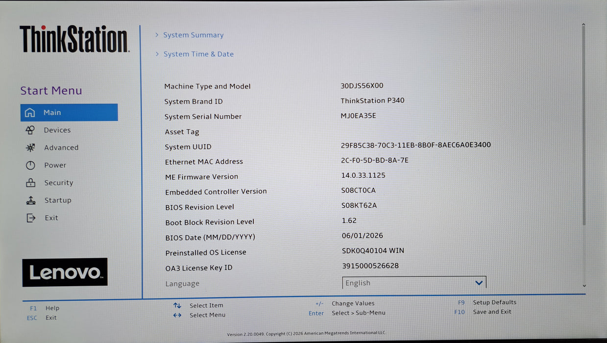 Lenovo ThinkStation P340 | Xeon W-1250 @3.30GHz, 8GB DDR4, 256GB NVMe *READ*