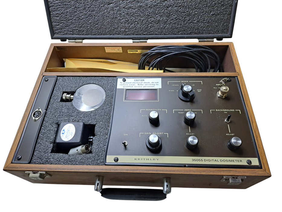 Keithley 35055 Digital Dosimeter Radiation Exposure Meter w/ Probe, Cable & AC