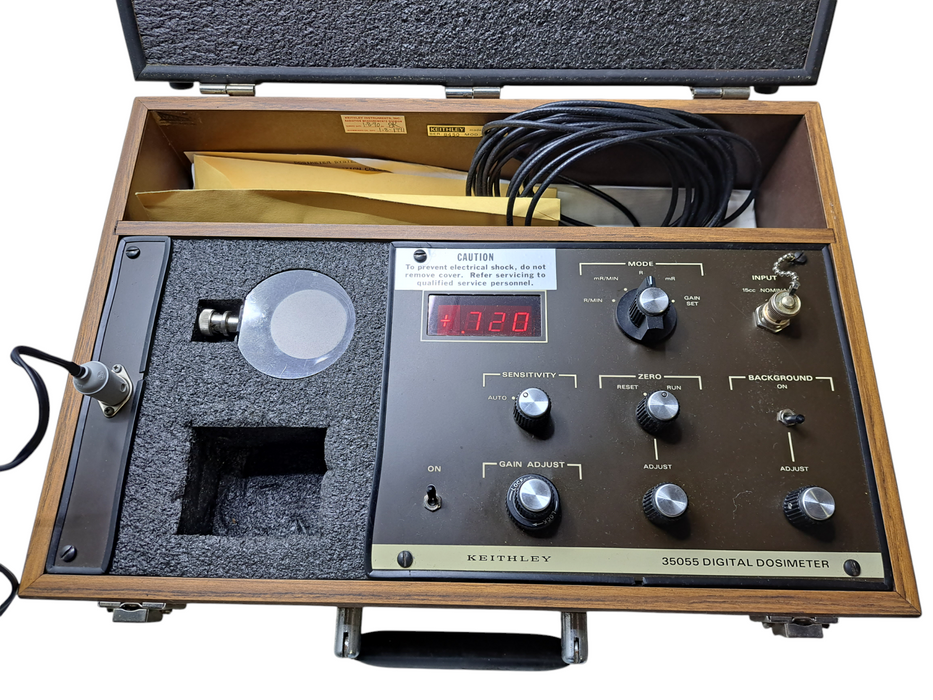 Keithley 35055 Digital Dosimeter Radiation Exposure Meter w/ Probe, Cable & AC