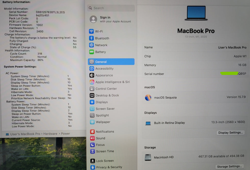 Apple MacBook Pro 13" 2020 A2338 M1 16GB RAM 512GB SSD