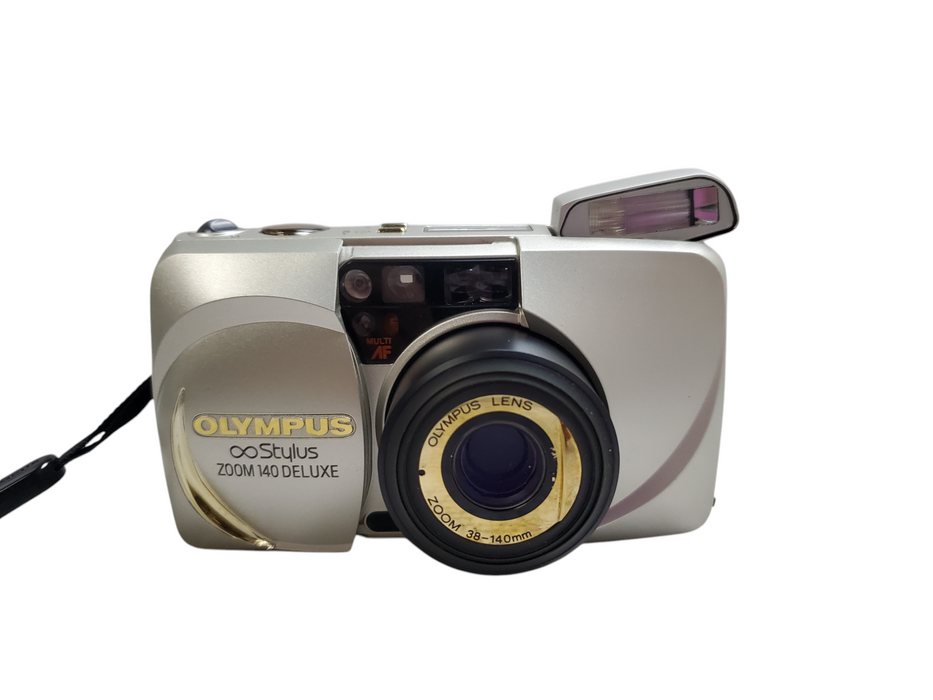 Olympus Stylus Zoom 140 Deluxe 35mm Film Camera *READ*
