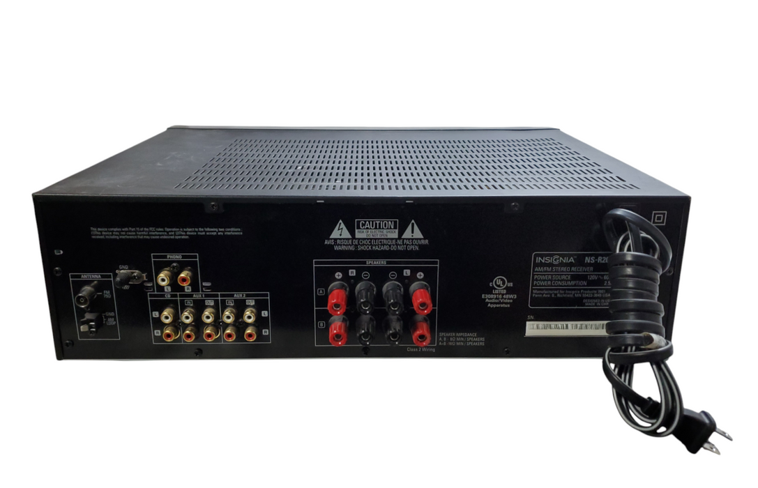 Insignia NS-R2001 2-channel 200W AM/FM stereo receiver