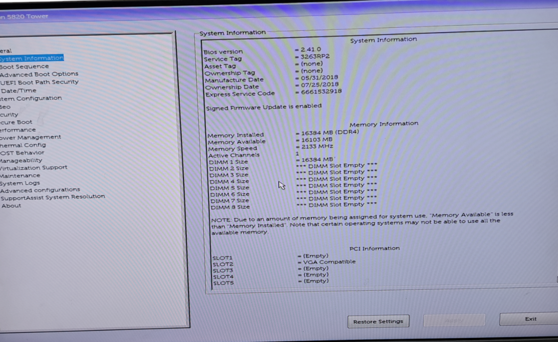 Dell Precision 5820 Tower | Xeon W-2123 | 16GB DDR4 | 950W | NO HDD/GPU | READ