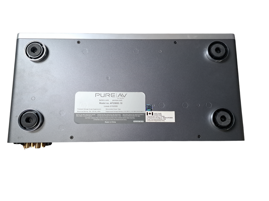 Belkin Pure AV AP20800-10 Home Theater Power Console Surge Protector 8 Outlets