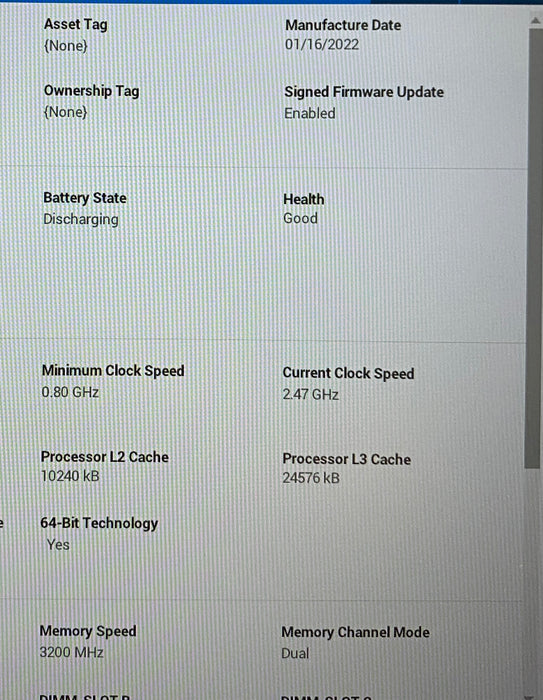 Dell Precision 7560 i7-11850H RTX A2000 4GB GPU 32GB RAM 256GB SSD READ!