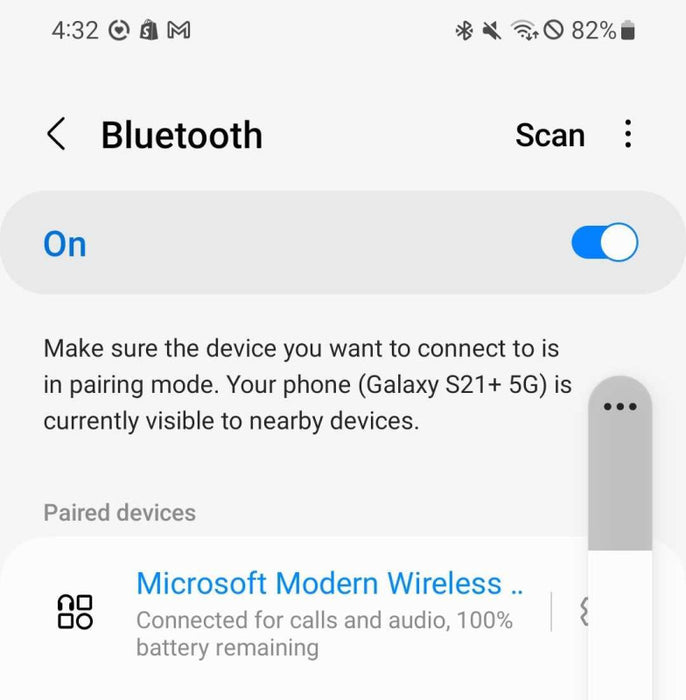 Microsoft modern wireless headset with Mic, READ _