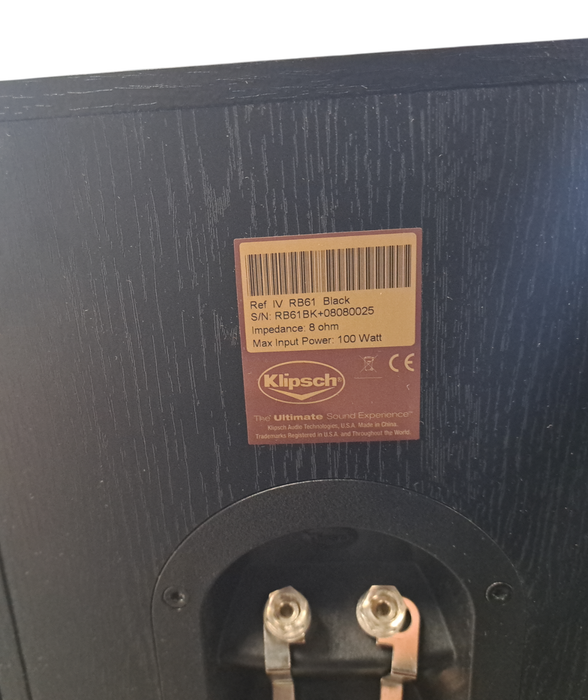 Klipsch Reference IV RB61 Bookshelf Speaker Pair 100W 8 Ohms | Black