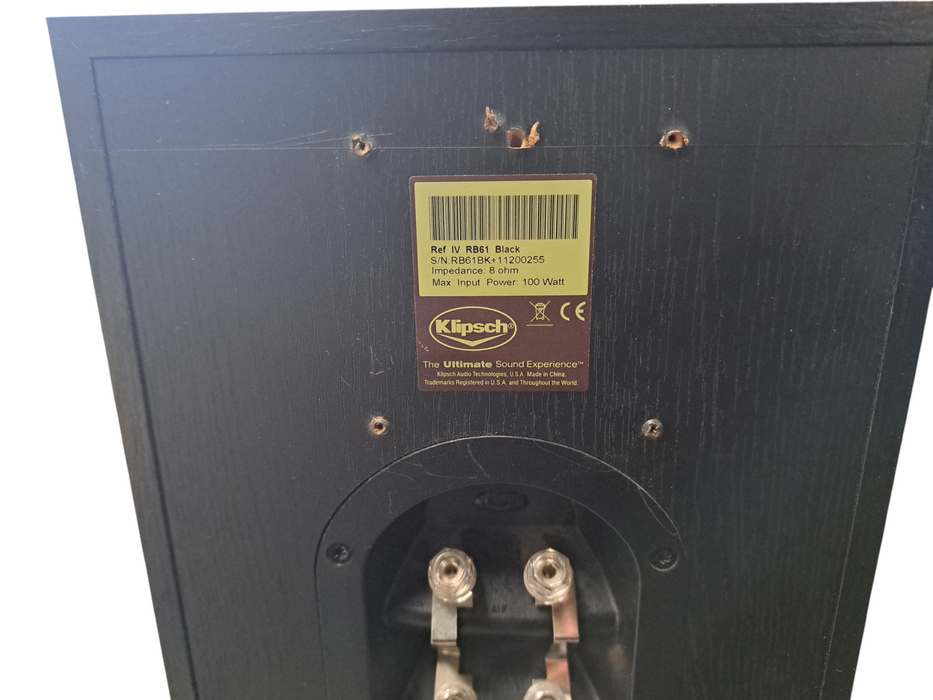 Klipsch Reference IV RB61 Bookshelf Speaker Pair 100W 8 Ohms | Black
