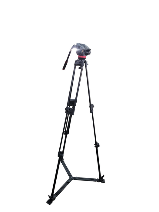 Manfrotto 525MVB Tripod W/MVH502A Pro Fluid Head with 75mm half ball mount + bag