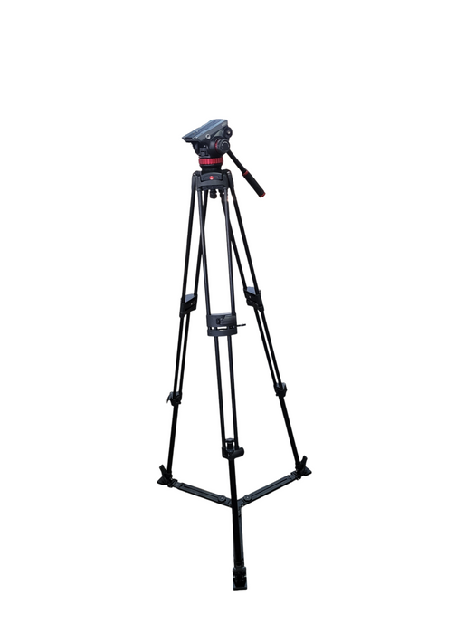 Manfrotto 525MVB Tripod W/MVH502A Pro Fluid Head with 75mm half ball mount + bag