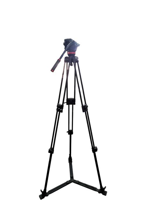 Manfrotto 525MVB Tripod W/MVH502A Pro Fluid Head with 75mm half ball mount + bag