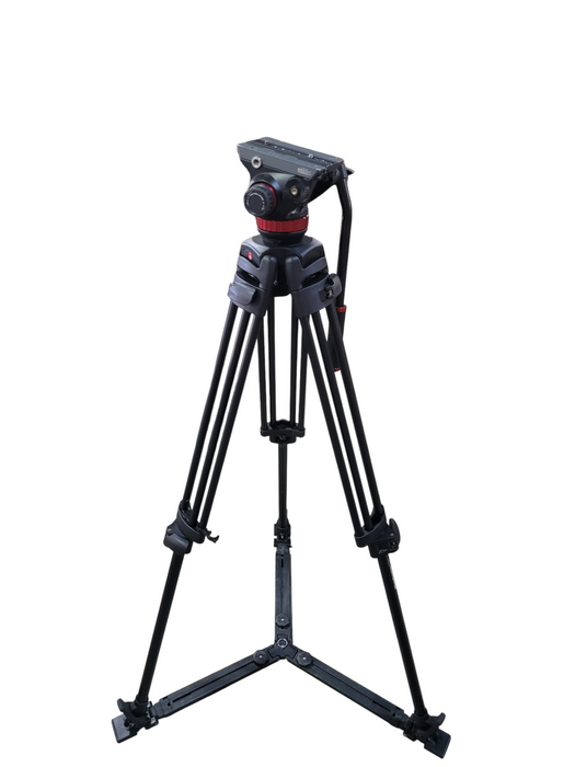 Manfrotto 525MVB Tripod W/MVH502A Pro Fluid Head with 75mm half ball mount + bag