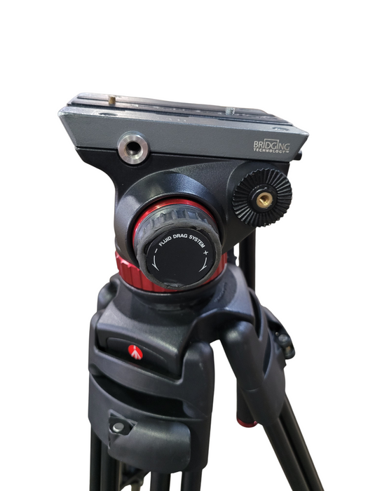 Manfrotto 525MVB Tripod W/MVH502A Pro Fluid Head with 75mm half ball mount + bag