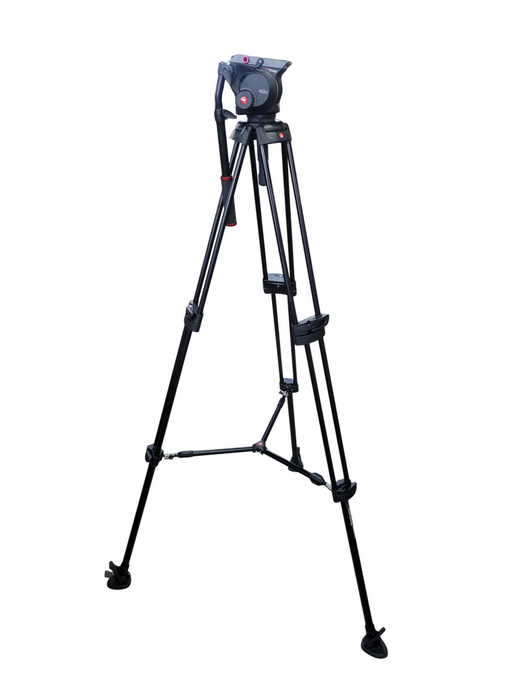 Manfrotto 546B Pro Video Tripod, Mid-level Spreader & 504HD Fluid Head, + Bag