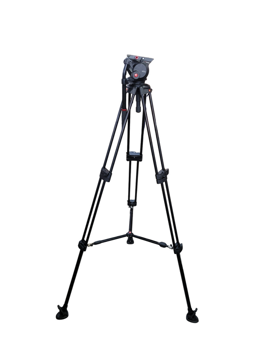 Manfrotto 546B Pro Video Tripod, Mid-level Spreader & 504HD Fluid Head, + Bag