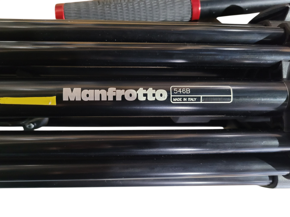Manfrotto 546B Pro Video Tripod, Mid-level Spreader & 504HD Fluid Head, + Bag