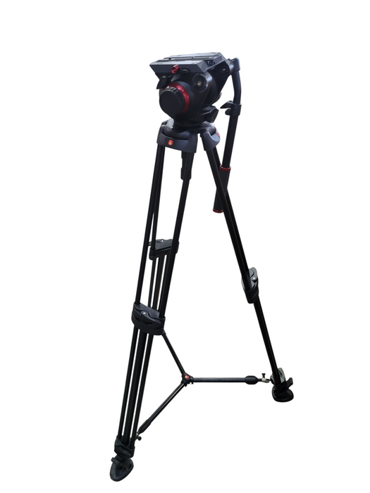 Manfrotto 546B Pro Video Tripod, Mid-level Spreader & 504HD Fluid Head, + Bag