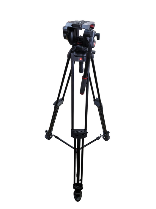 Manfrotto 546B Pro Video Tripod, Mid-level Spreader & 504HD Fluid Head, + Bag