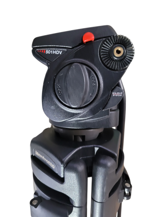 Manfrotto 546B Pro Video Tripod, Mid-level Spreader & 504HD Fluid Head, + Bag