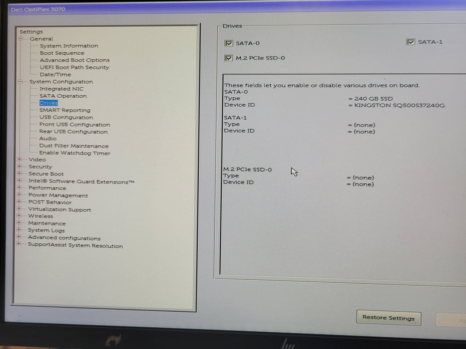 Dell OptiPlex 3070 Micro, Core i5-9500T 2.20GHz 8GB DDR4, 240GB SSD, READ