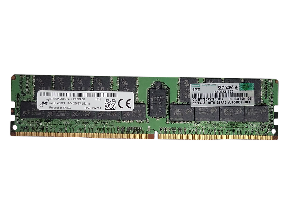 Micron 64GB 4DRx4 PC4-2666V-LE2 ECC LRDIMM DDR4 Server RAM