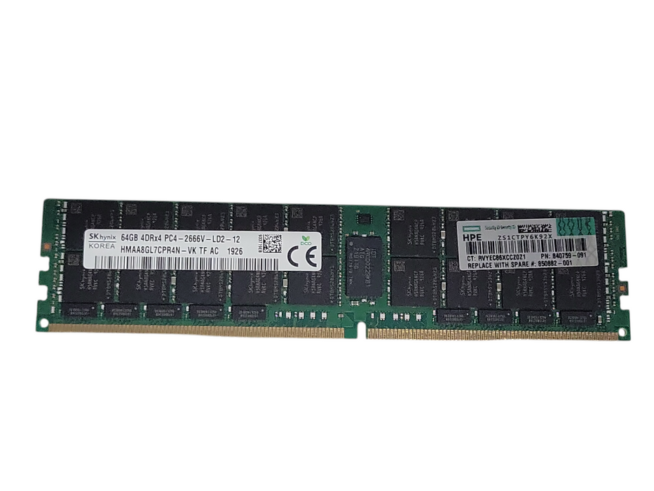 SKhynix 64GB 4DRx4 PC4-2666V-LD2 ECC LRDIMM DDR4 Server RAM