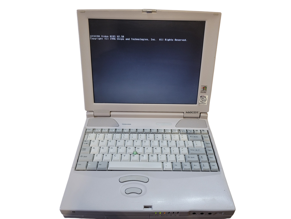 Vintage Laptop Toshiba 460CDT Pentium MMX 166Mhz 48MB RAM NO HDD INSTALLED