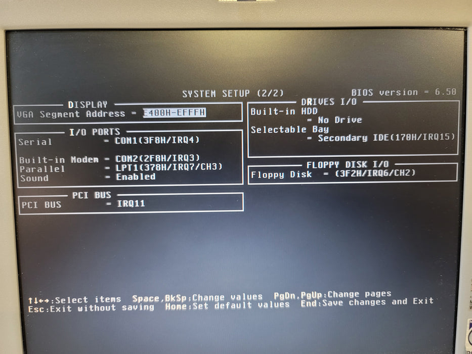 Vintage Laptop Toshiba 460CDT Pentium MMX 166Mhz 48MB RAM NO HDD INSTALLED