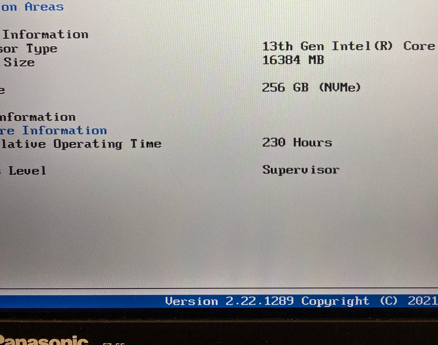 Panasonic ToughBook FZ-55 TOUCH i5-1345U 16GB RAM 256GB SSD 230Hrs.