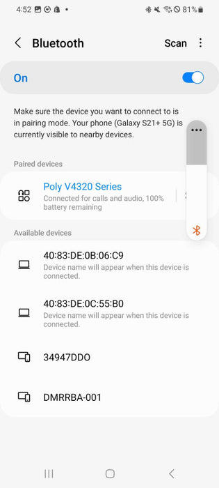 Poly Plantronics Voyager 4320 Wireless Headset  _