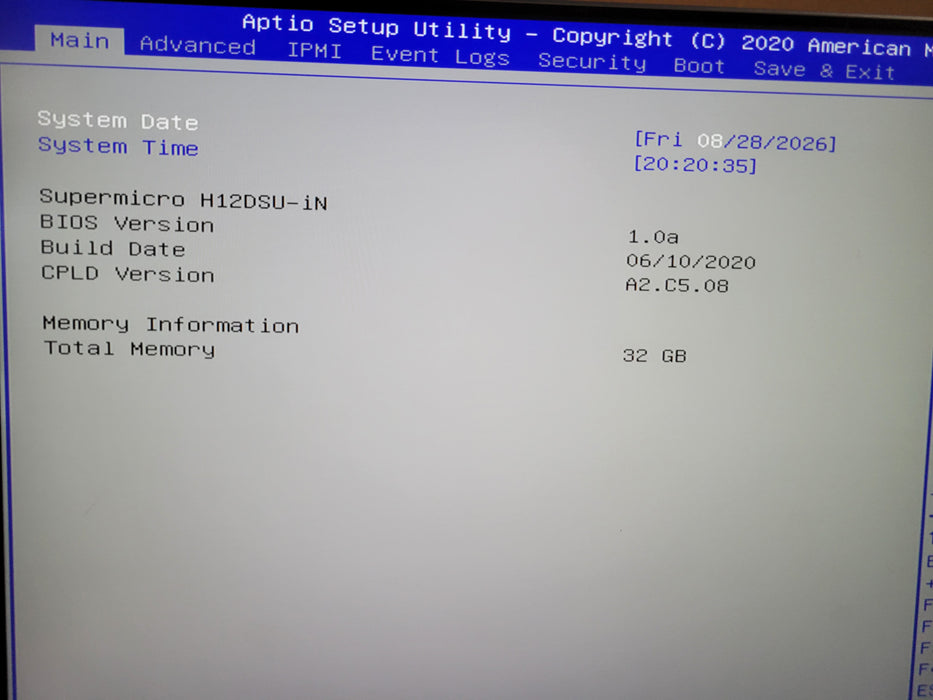 Supermicro H12DSU-iN - 2x AMD EPYC 7302 32GB DDR4 LSI 3008-IT 2x800W PSU
