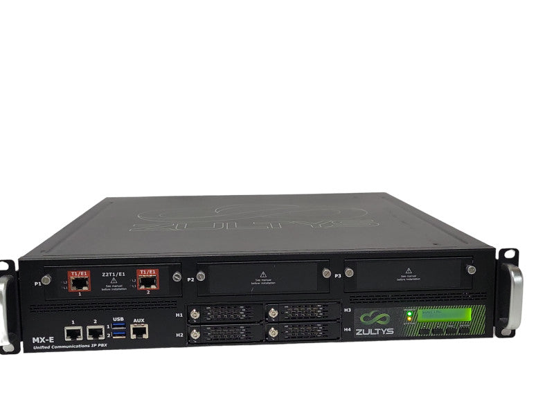 Zultys MX-E UNIFIED COMMUNICATIONS IP PBX with Z2T1/E1 2x PSU, READ _