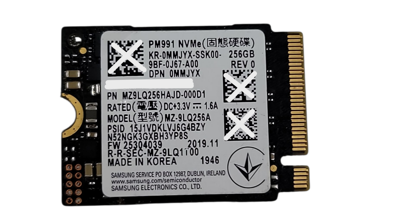 Lot 10x 256GB m.2 NVMe 2230 SSD - Assorted Brands