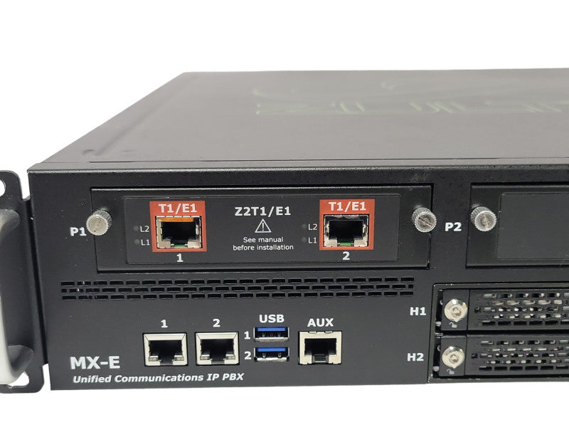 Zultys MX-E UNIFIED COMMUNICATIONS IP PBX with Z2T1/E1 2x PSU, READ _