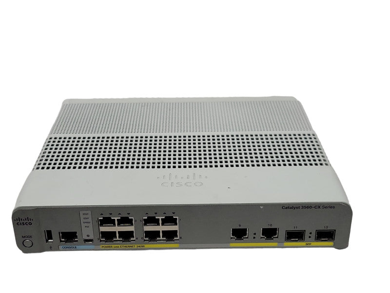 Cisco WS-C3560CX-8PC-S 8-Port Gigabit PoE+ 2x SFP Switch _