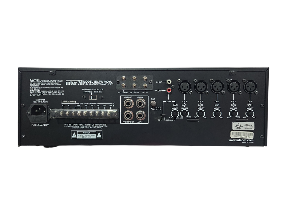 InterM PA-4000A will Public Address Power Amplifier