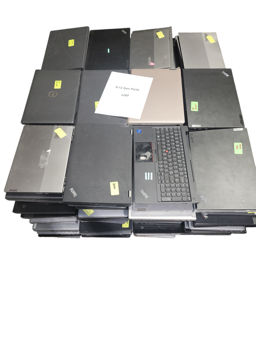 Lot 260x Mixed brand 9-12th gen Laptops | PARTS Only (HEP2-35)