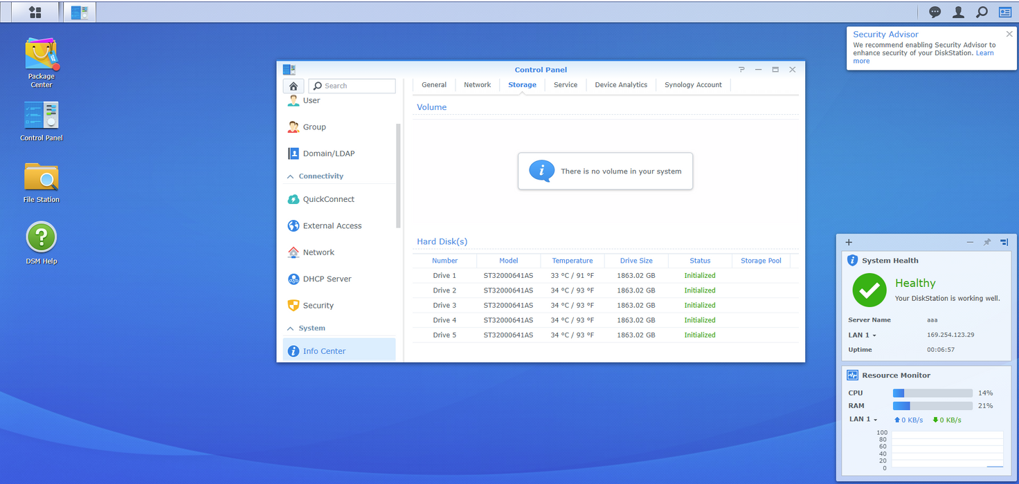 Synology Diskstation DS1511+ 5-Bay NAS w/ 5x 2TB Drives