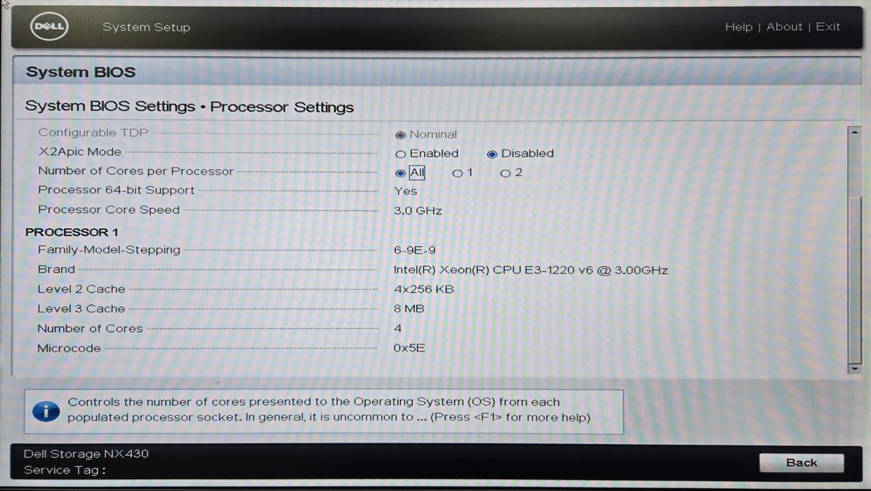 Dell Storage NX430 1U 4x3.5", Xeon E3-1220v6 3.00GHz, 8GB DDR4, H730, 350W PSU