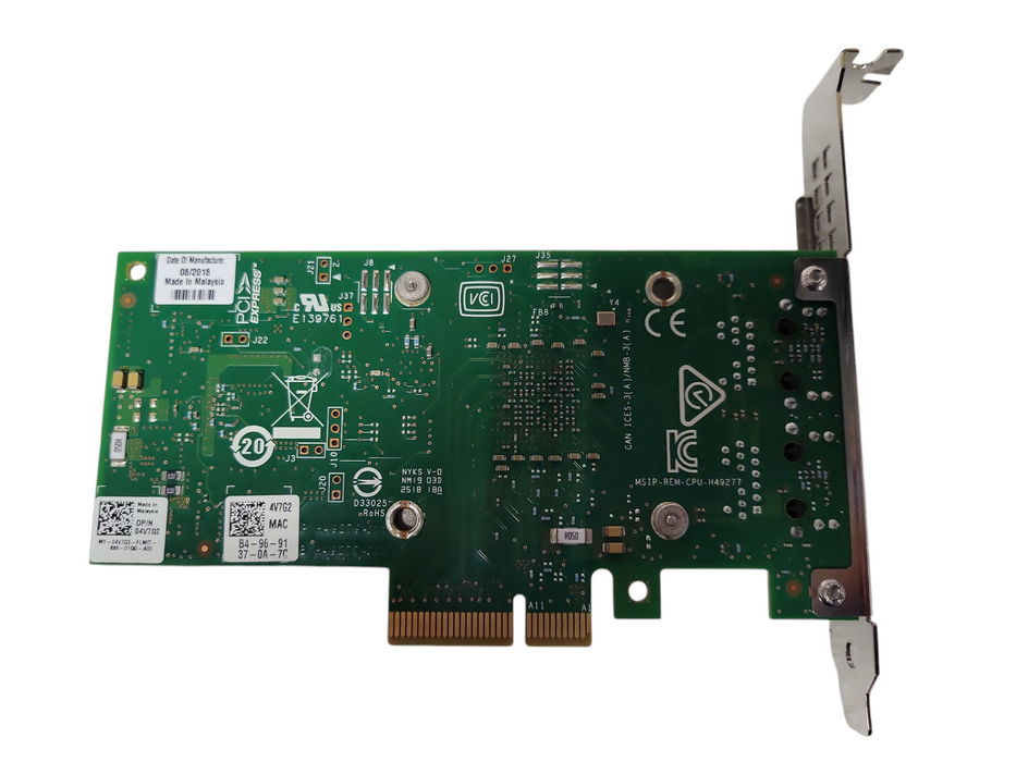 Dell Intel X550-T2 2port 10Gb Ethernet PCI-E Network Adapter 04V7G2
